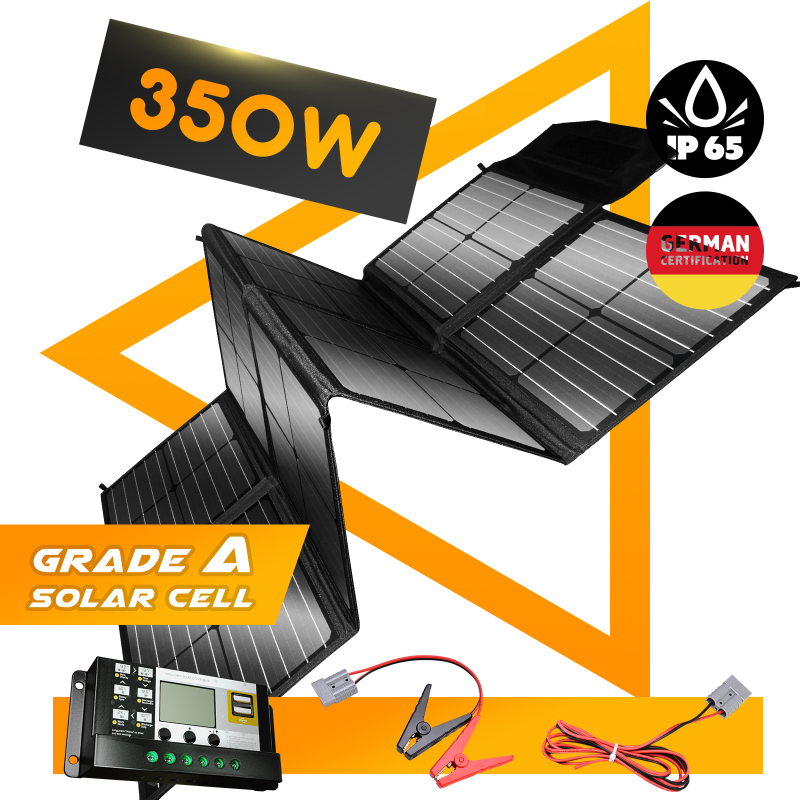 350W 12V Solar Mat Flexible Folding Solar Panel Blanket Generator